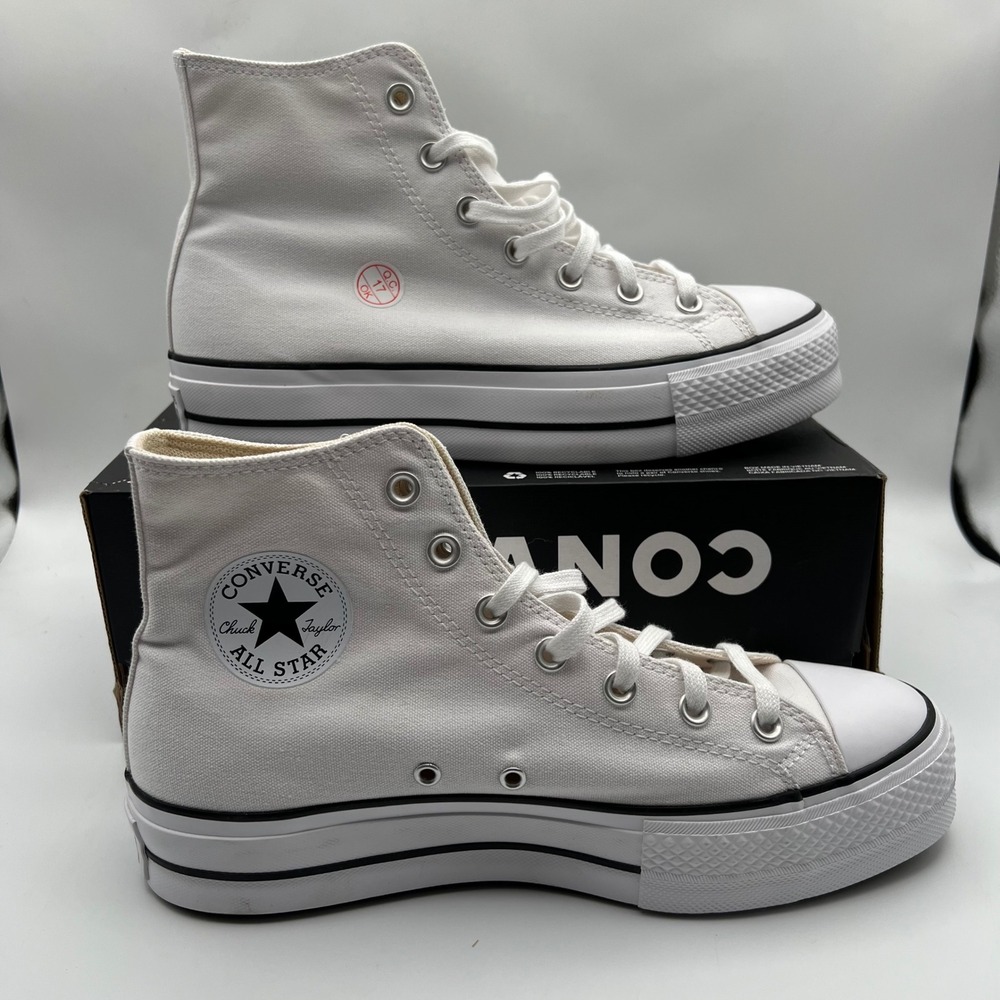 Converse Chuck Taylor All Star Lift Womens 9.5 White Canvas Platform High Top